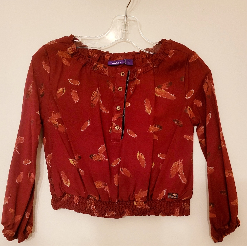 Mexx girls top, size S, burgundy